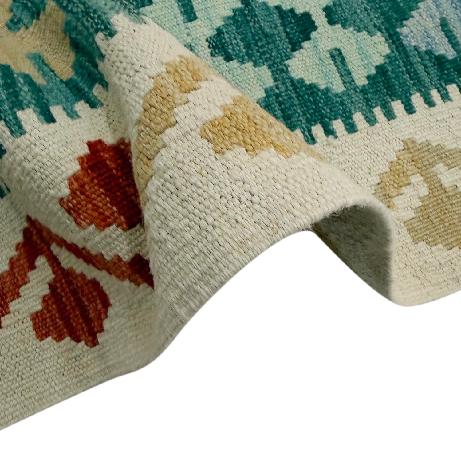 Handmade Afghan Vegetable Kilim 8' 1" x 10' 0" ft / 246 x 306 cm - No. R38773