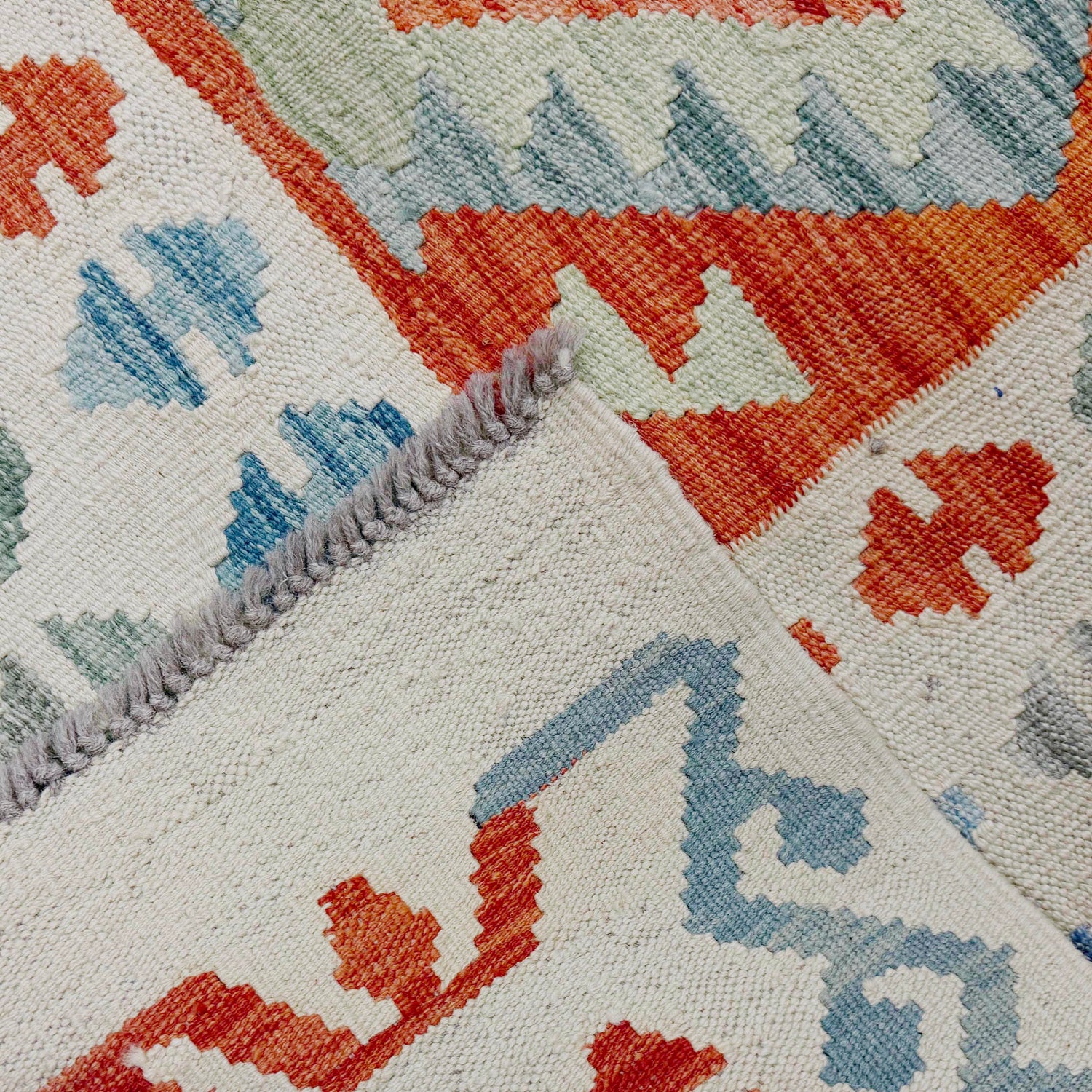 Handmade Turkish Design Wool Kilim 8' 0" x 11' 1" ft / 243 x 338 cm - No. R38774