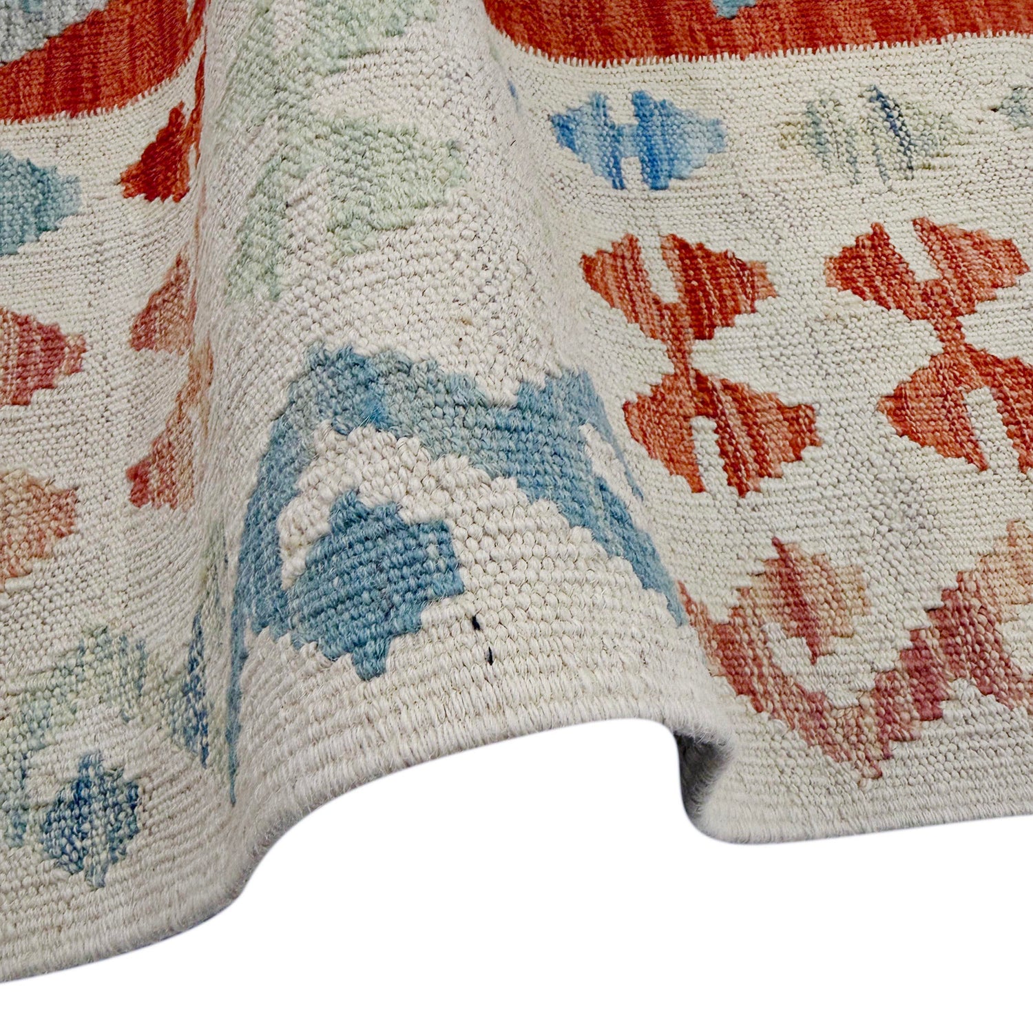 Handmade Turkish Design Wool Kilim 8' 0" x 11' 1" ft / 243 x 338 cm - No. R38774