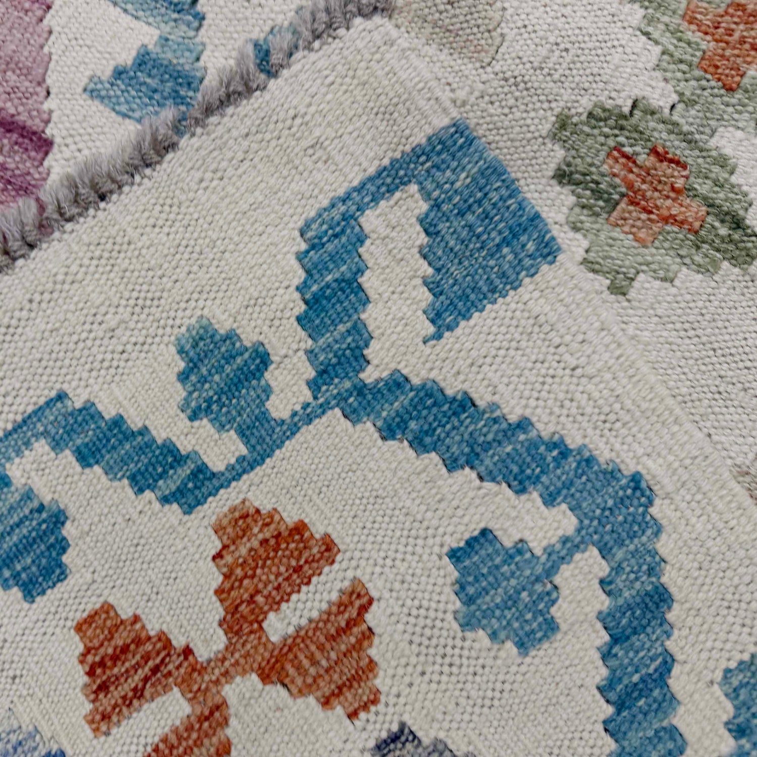Hand Made Afghan Kilim 8' 5" x 9' 7" ft / 257 x 293 cm - No. R38776