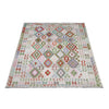 Multi Color ful Flat-Weave Wool Kilim 8' 0" x 9' 9" ft / 244 x 296 cm - No. R38780