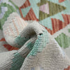 Multi Color ful Flat-Weave Wool Kilim 8' 0" x 9' 9" ft / 244 x 296 cm - No. R38780