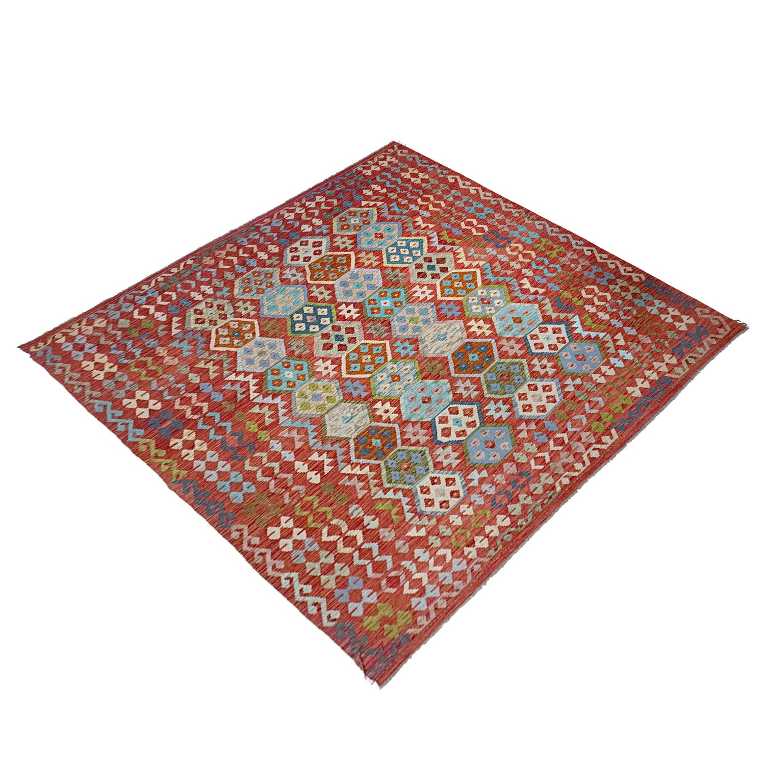 Handmade Vegetable Kilim 8' 0" x 10' 0" ft / 244 x 306 cm - No. R38783