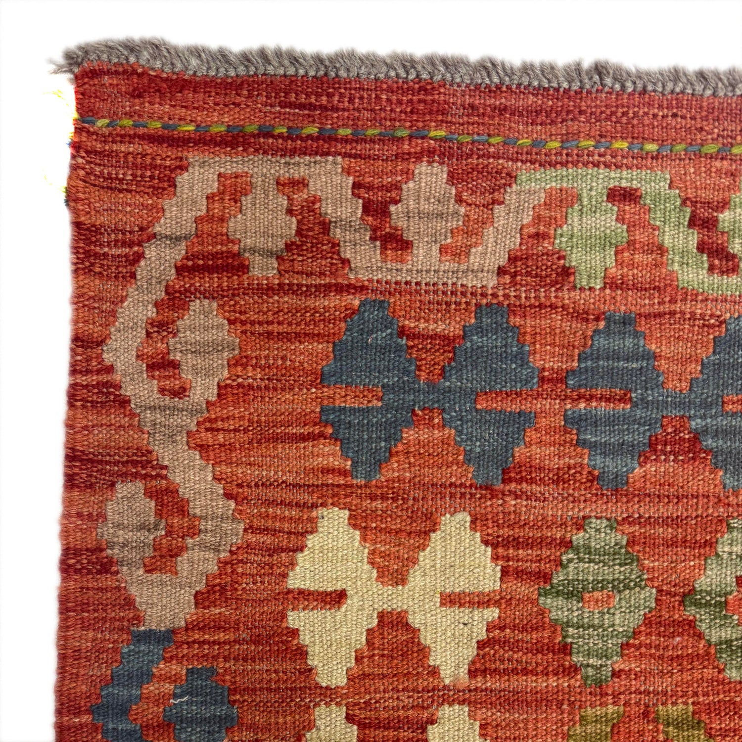 Handmade Vegetable Kilim 8' 0" x 10' 0" ft / 244 x 306 cm - No. R38783