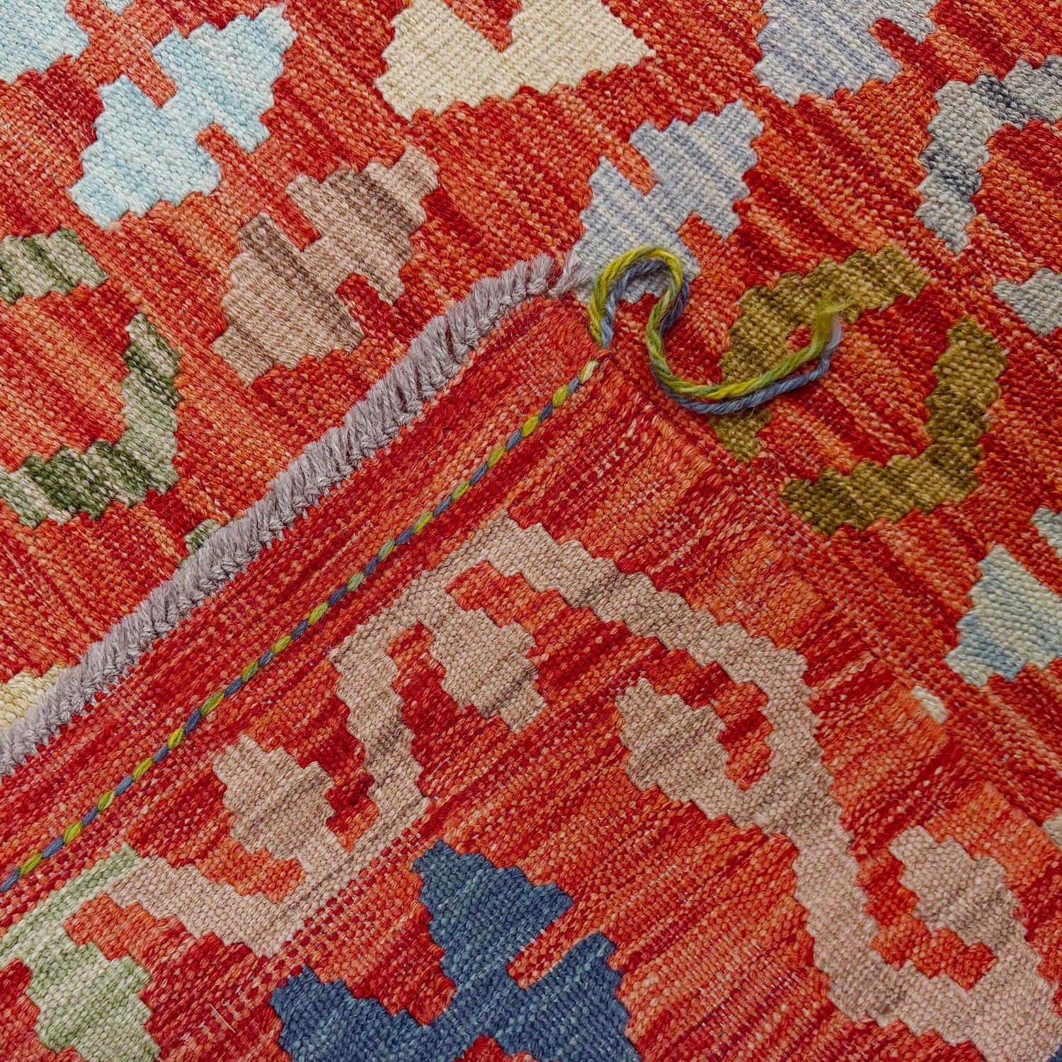 Handmade Vegetable Kilim 8' 0" x 10' 0" ft / 244 x 306 cm - No. R38783