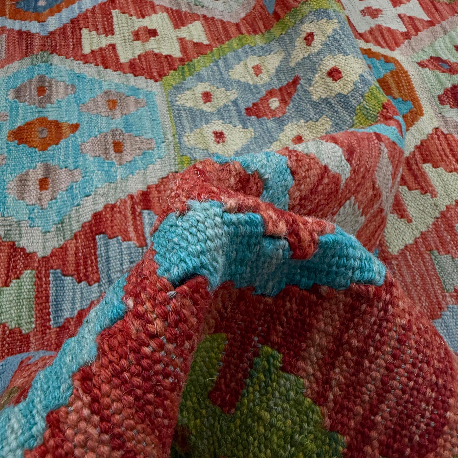 Handmade Vegetable Kilim 8' 0" x 10' 0" ft / 244 x 306 cm - No. R38783