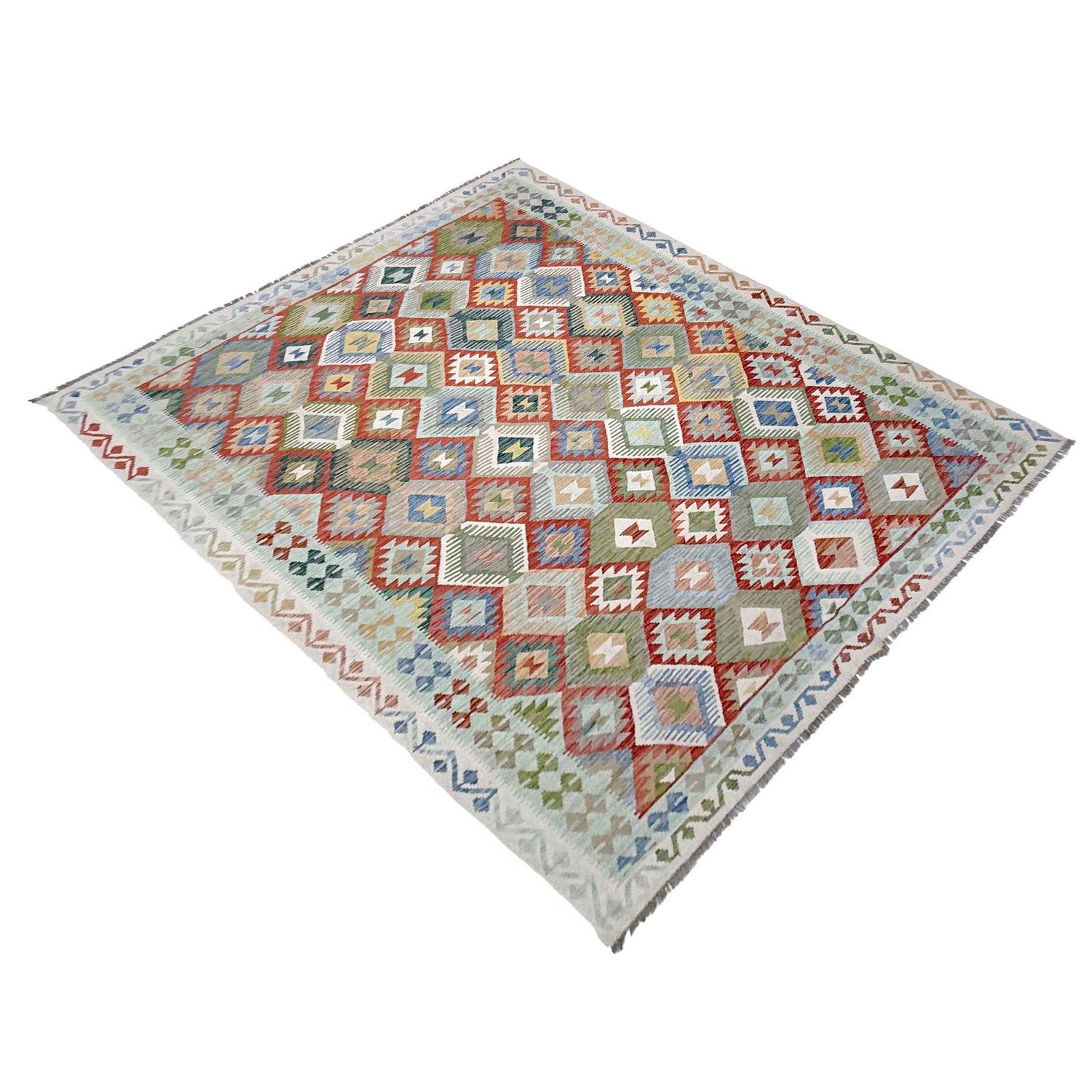 Handmade Vegetable Kelim 8' 0" x 9' 11" ft / 243 x 303 cm - No. R38785
