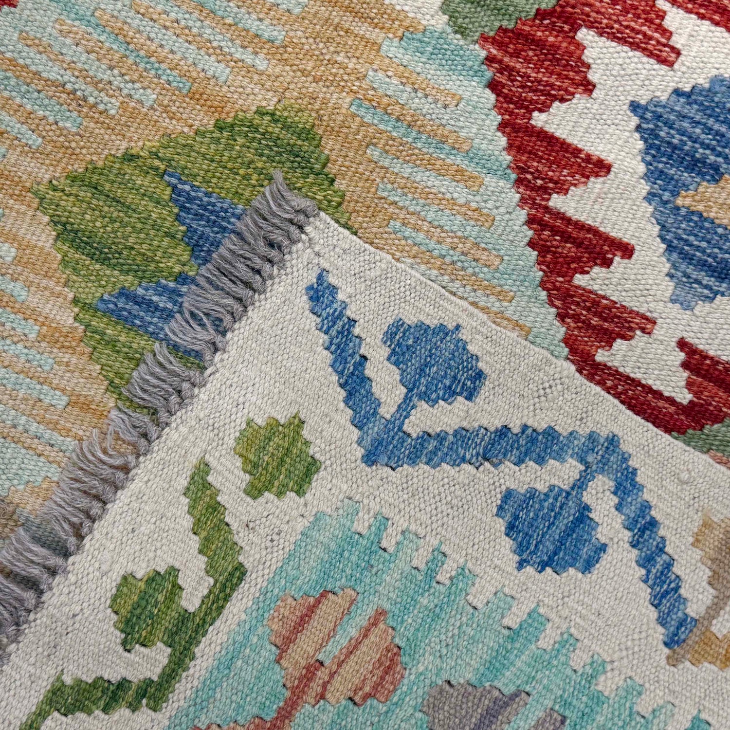 Handmade Vegetable Kelim 8' 0" x 9' 11" ft / 243 x 303 cm - No. R38785