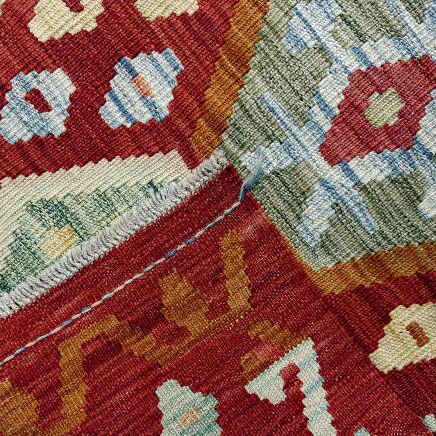 Handmade Afghan Vegetable Kilim 8' 2" x 11' 2" ft / 250 x 340 cm - No. R38786