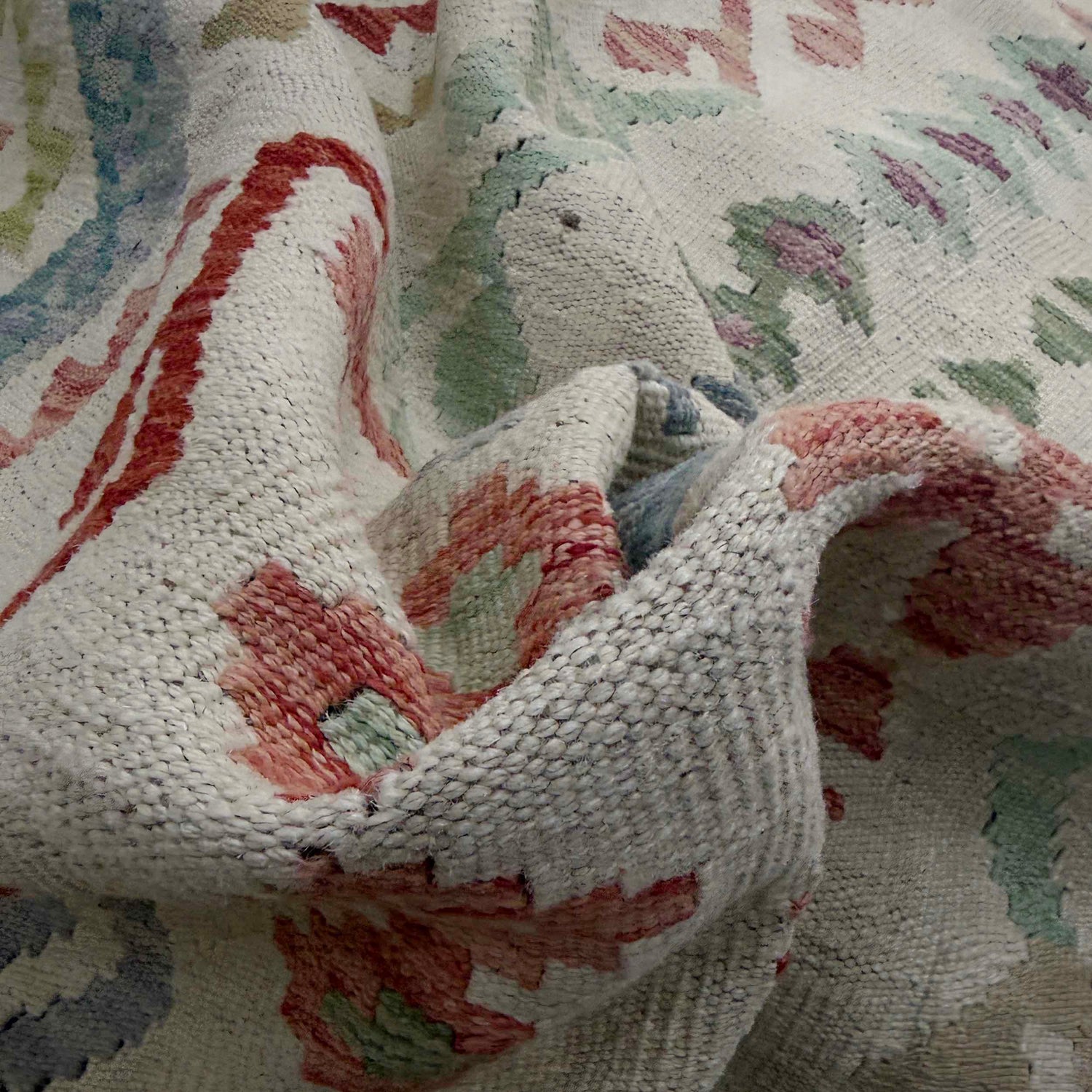 Hand Knotted Afghan Style Kilim 8' 8" x 11' 7" ft / 264 x 352 cm - No. R38787