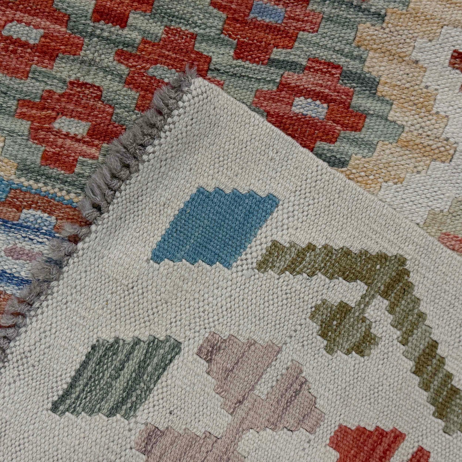 Hand Woven Wool Kelim 8' 7" x 11' 2" ft / 261 x 341 cm - No. R38788