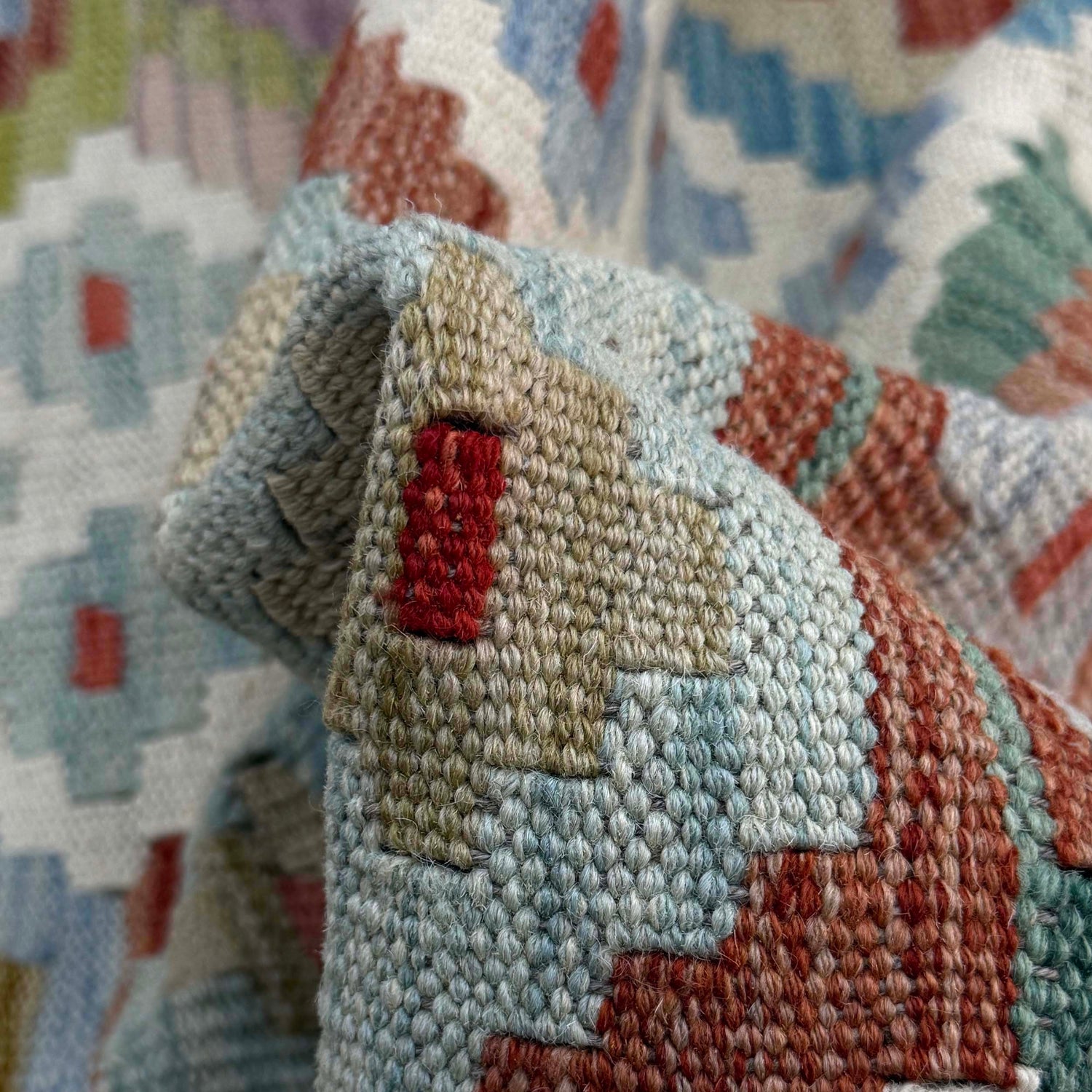 Hand Woven Wool Kelim 8' 7" x 11' 2" ft / 261 x 341 cm - No. R38788
