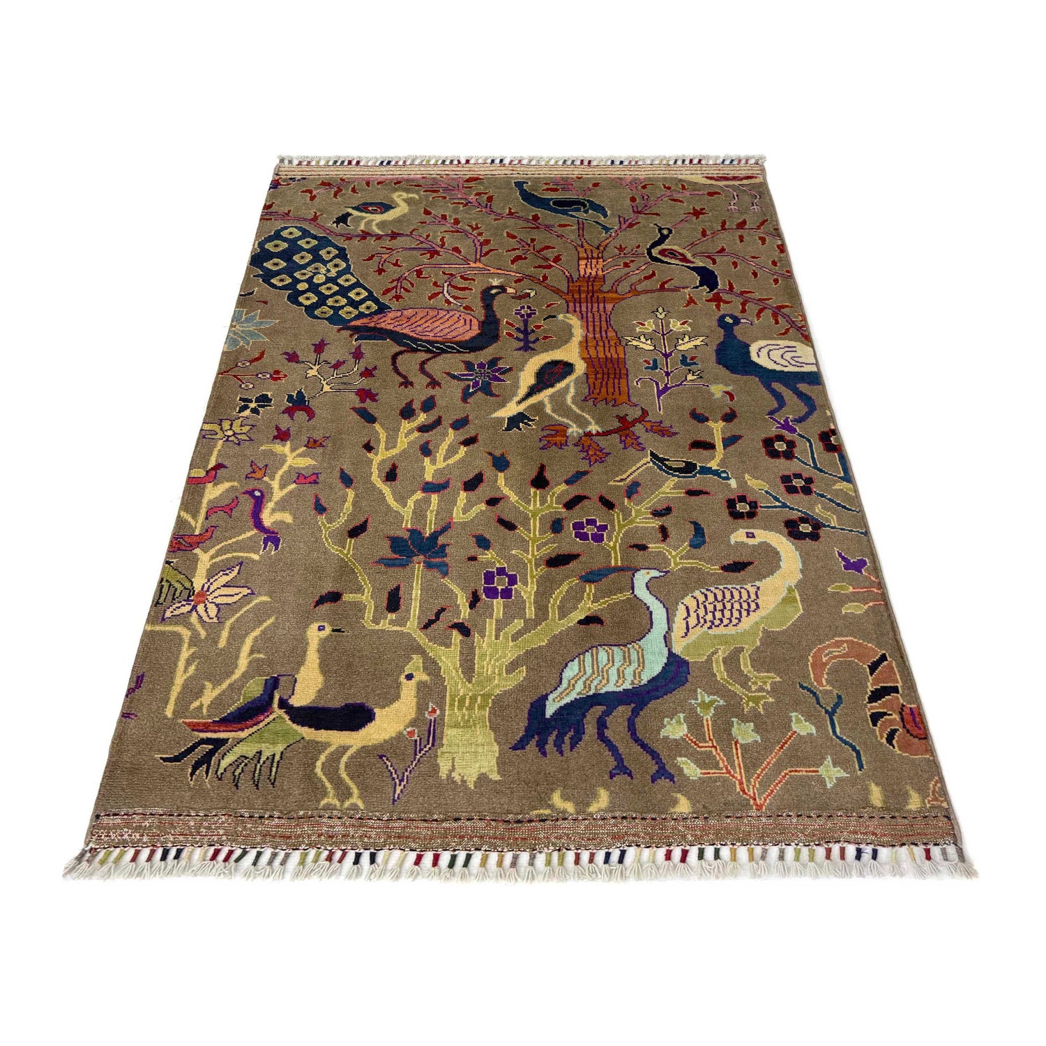 Contemporary Style Tree of Life Rug 3' 3" x 4' 6" ft / 98 x 138 cm - No. R38791