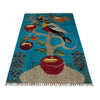Hand Knotted Birds Pictorial Area Rug 3' 3" x 4' 9" ft / 99 x 145 cm - No. R38793
