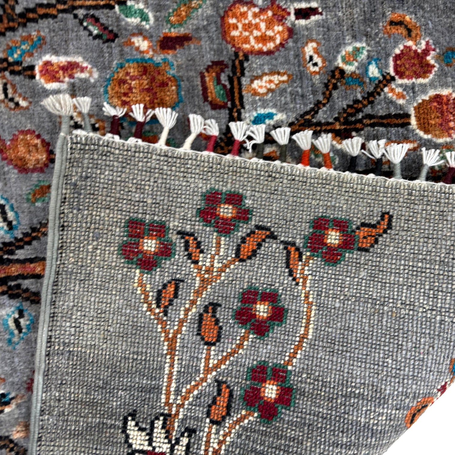 Gray Color Tree Of Life Area Rug 3' 5" x 5' 2" ft / 103 x 157 cm - No. R38794