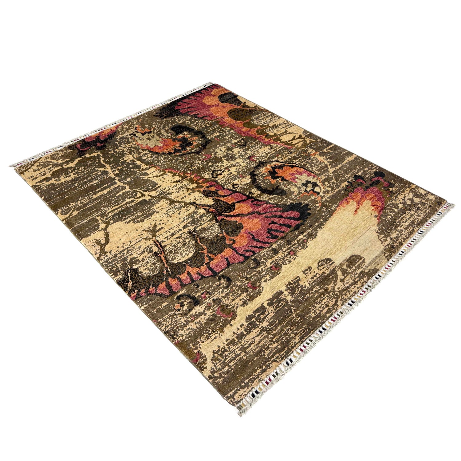 Persian Design Gabbeh Rug 4' 9" x 6' 8" ft / 146 x 204 cm - No. R38795