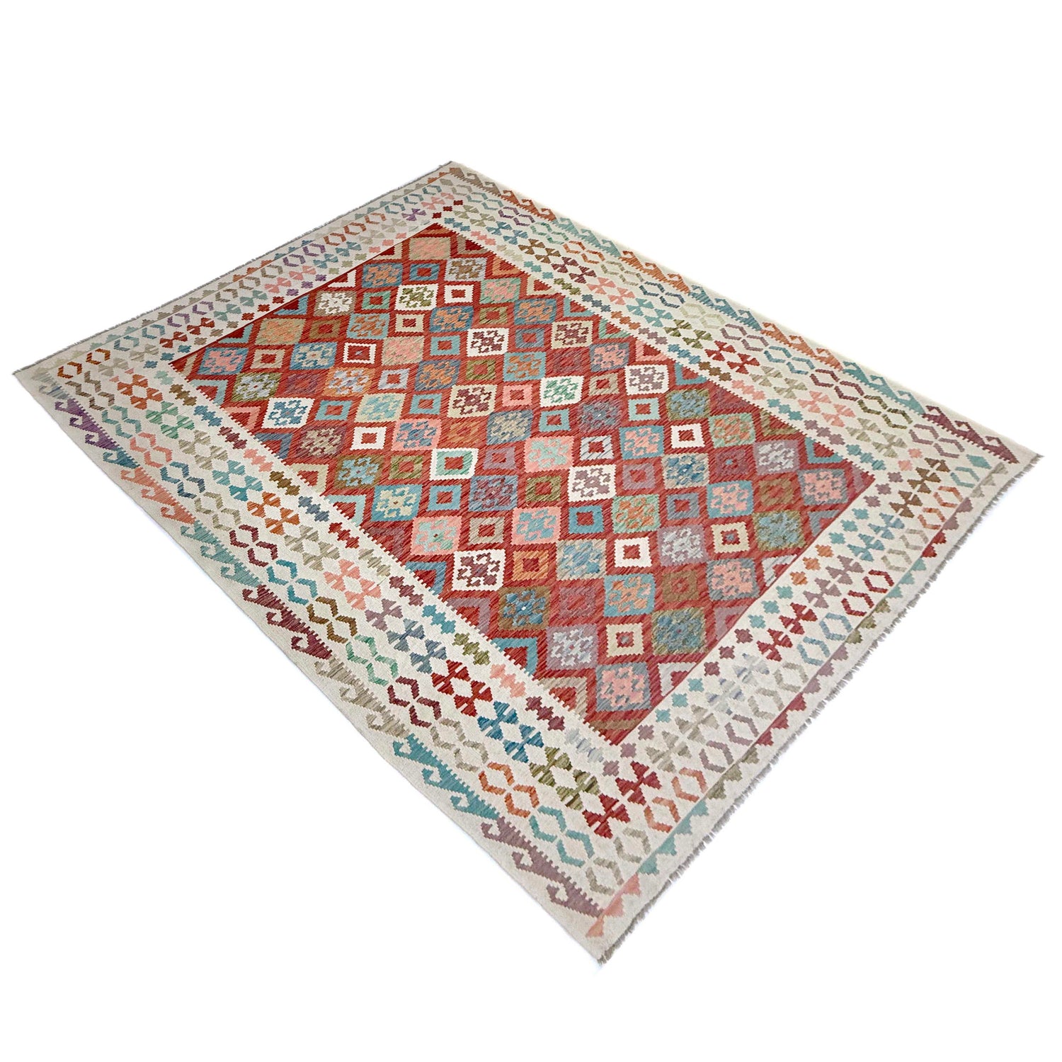 Hand Made Afghan Kilim 8' 2" x 11' 5" ft / 250 x 348 cm - No. R38798