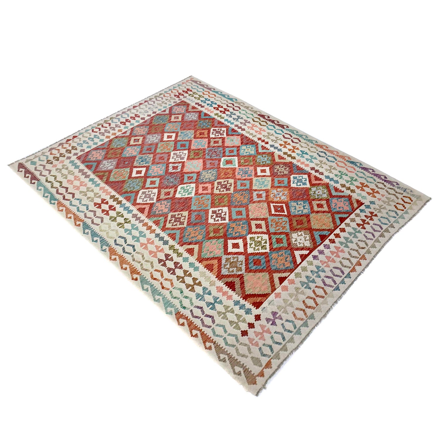 Hand Made Afghan Kilim 8' 2" x 11' 5" ft / 250 x 348 cm - No. R38798