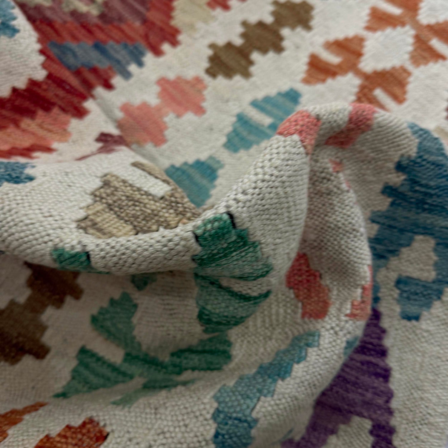 Hand Made Afghan Kilim 8' 2" x 11' 5" ft / 250 x 348 cm - No. R38798