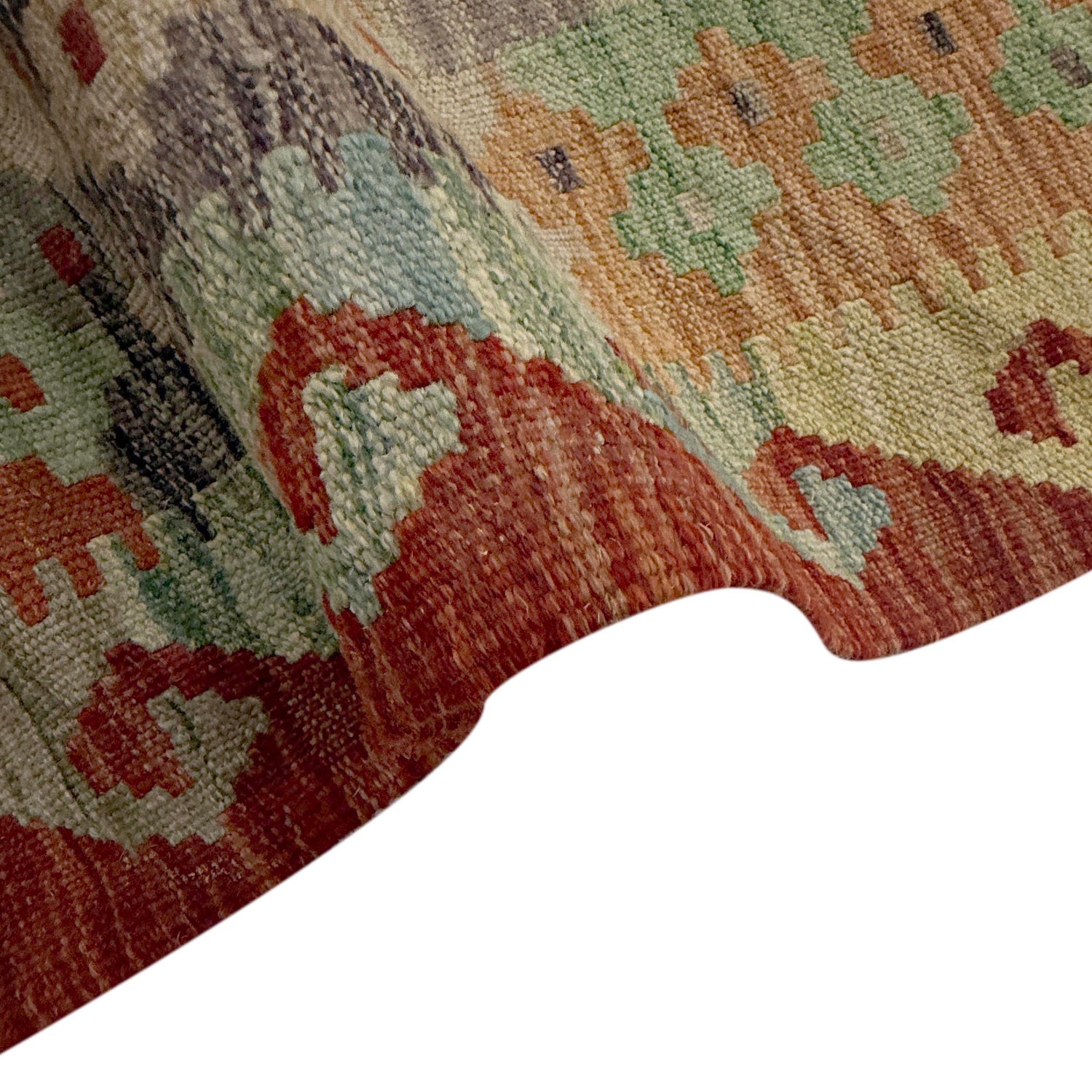 Multi Color ful Flat-Weave Wool Kilim 8' 2" x 11' 6" ft / 250 x 350 cm - No. R38800