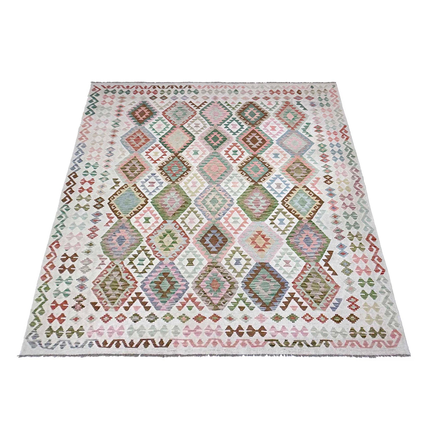 Hand Knotted Flatweave Kilim 8' 5" x 11' 2" ft / 257 x 340 cm - No. R38802