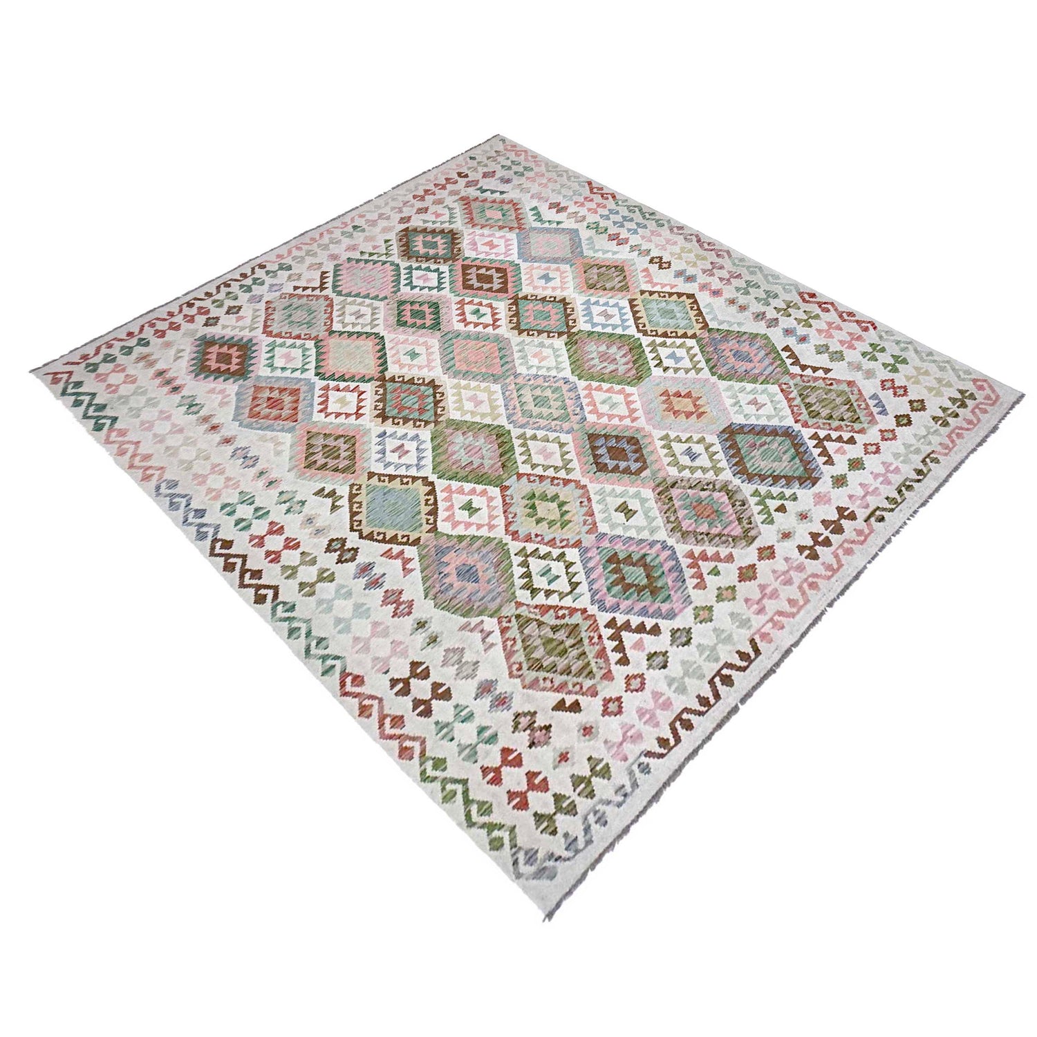 Hand Knotted Flatweave Kilim 8' 5" x 11' 2" ft / 257 x 340 cm - No. R38802