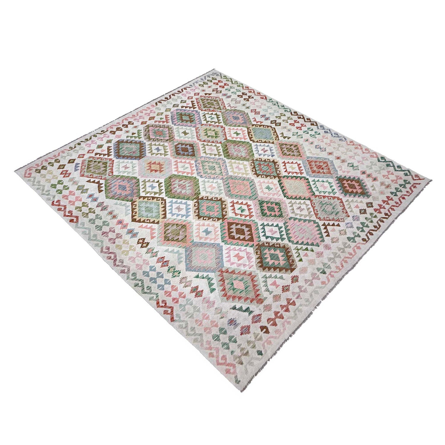 Hand Knotted Flatweave Kilim 8' 5" x 11' 2" ft / 257 x 340 cm - No. R38802