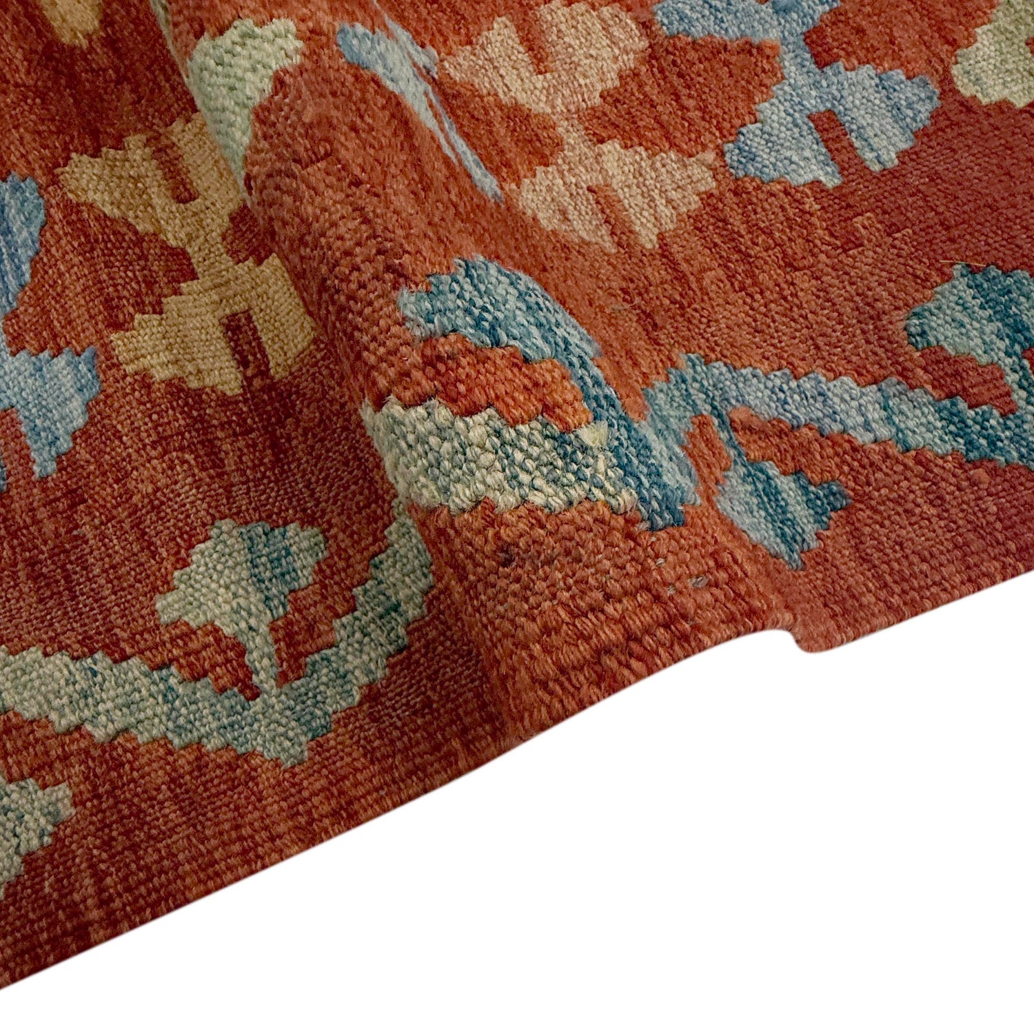 Hand Knotted Afghan Style Kilim 8' 0" x 9' 5" ft / 245 x 286 cm - No. R38804