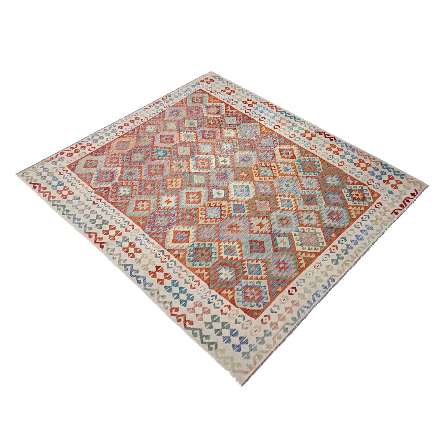 Handmade Vegetable Kilim 7' 11" x 11' 1" ft / 242 x 338 cm - No. R38805