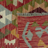 Multi Color ful Flat-Weave Wool Kilim 5' 1" x 6' 11" ft / 155 x 210 cm - No. R38806