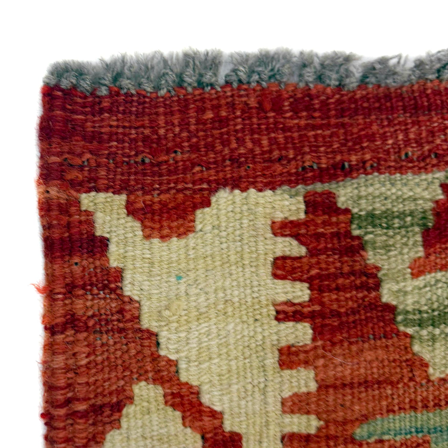 Hand Knotted Afghan Style Kilim Runner 2' 8" x 6' 3" ft / 81 x 190 cm - No. R38808