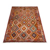 Hand Knotted Afghan Style Kilim 4' 4" x 7' 2" ft / 131 x 218 cm - No. R38812