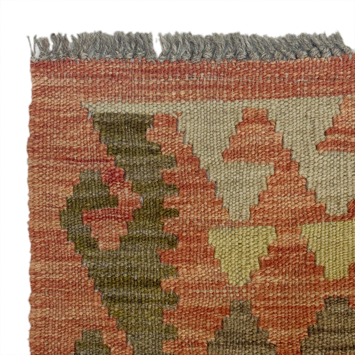Hand Woven Wool Kelim 4' 7" x 6' 2" ft / 140 x 189 cm - No. R38813