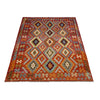 Handmade Turkish Design Wool Kilim 5' 3" x 6' 8" ft / 159 x 202 cm - No. R38814