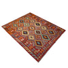 Handmade Turkish Design Wool Kilim 5' 3" x 6' 8" ft / 159 x 202 cm - No. R38814