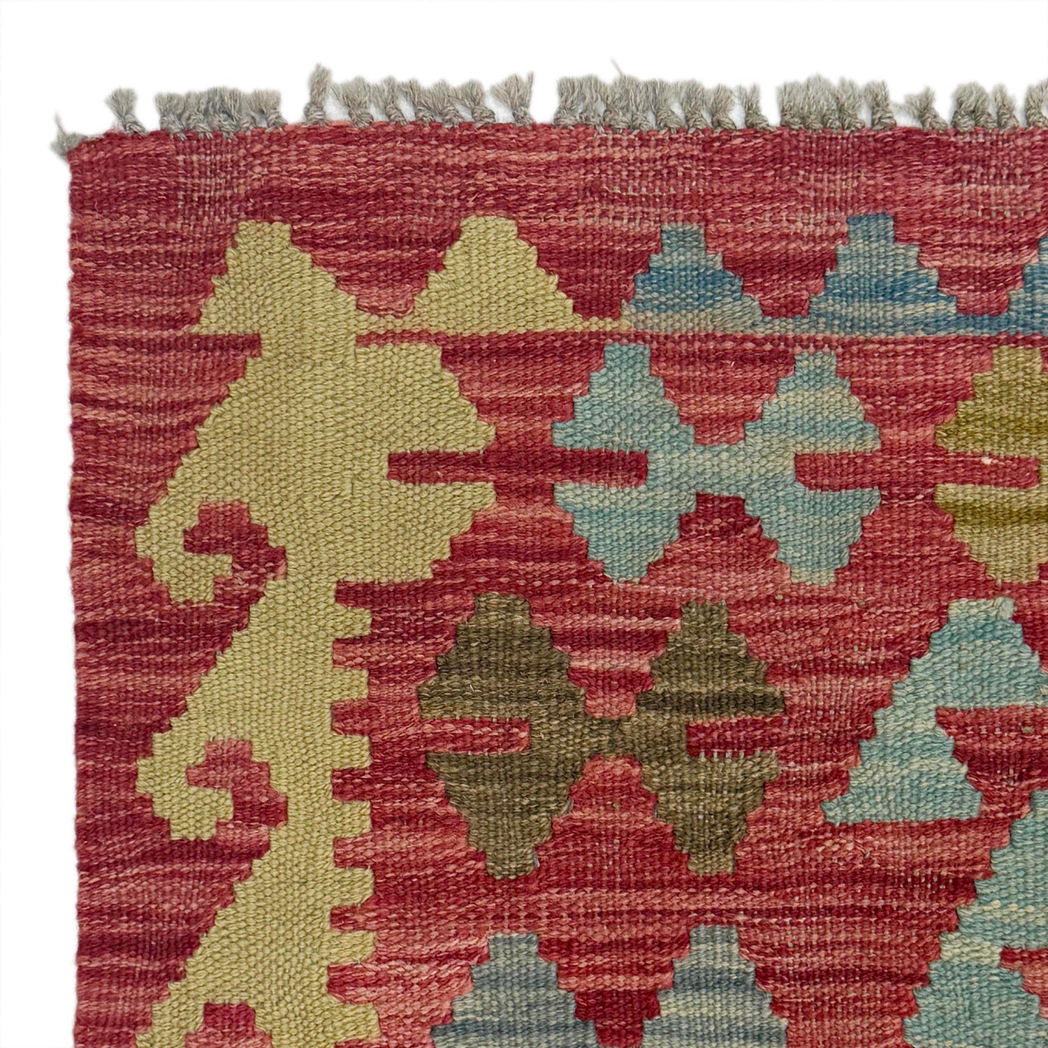 Handmade Turkish Design Wool Kilim 5' 3" x 6' 8" ft / 159 x 202 cm - No. R38814