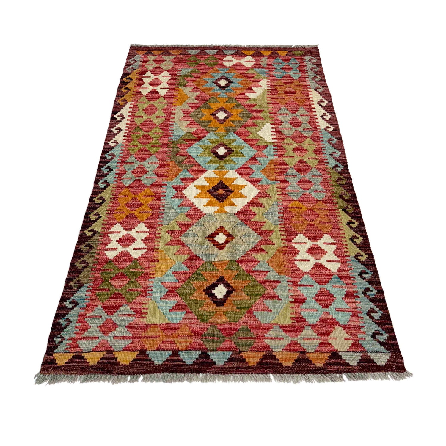 Hand Woven Wool Kelim 2' 9" x 5' 4" ft / 83 x 162 cm - No. R38816