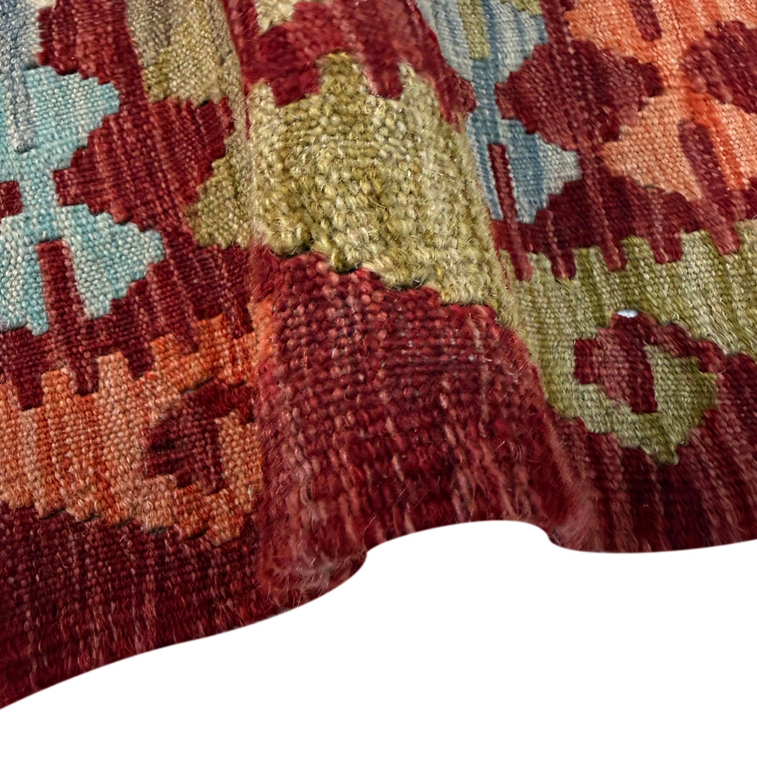 Hand Knotted Afghan Style Kilim 2' 9" x 4' 2" ft / 85 x 126 cm - No. R38821