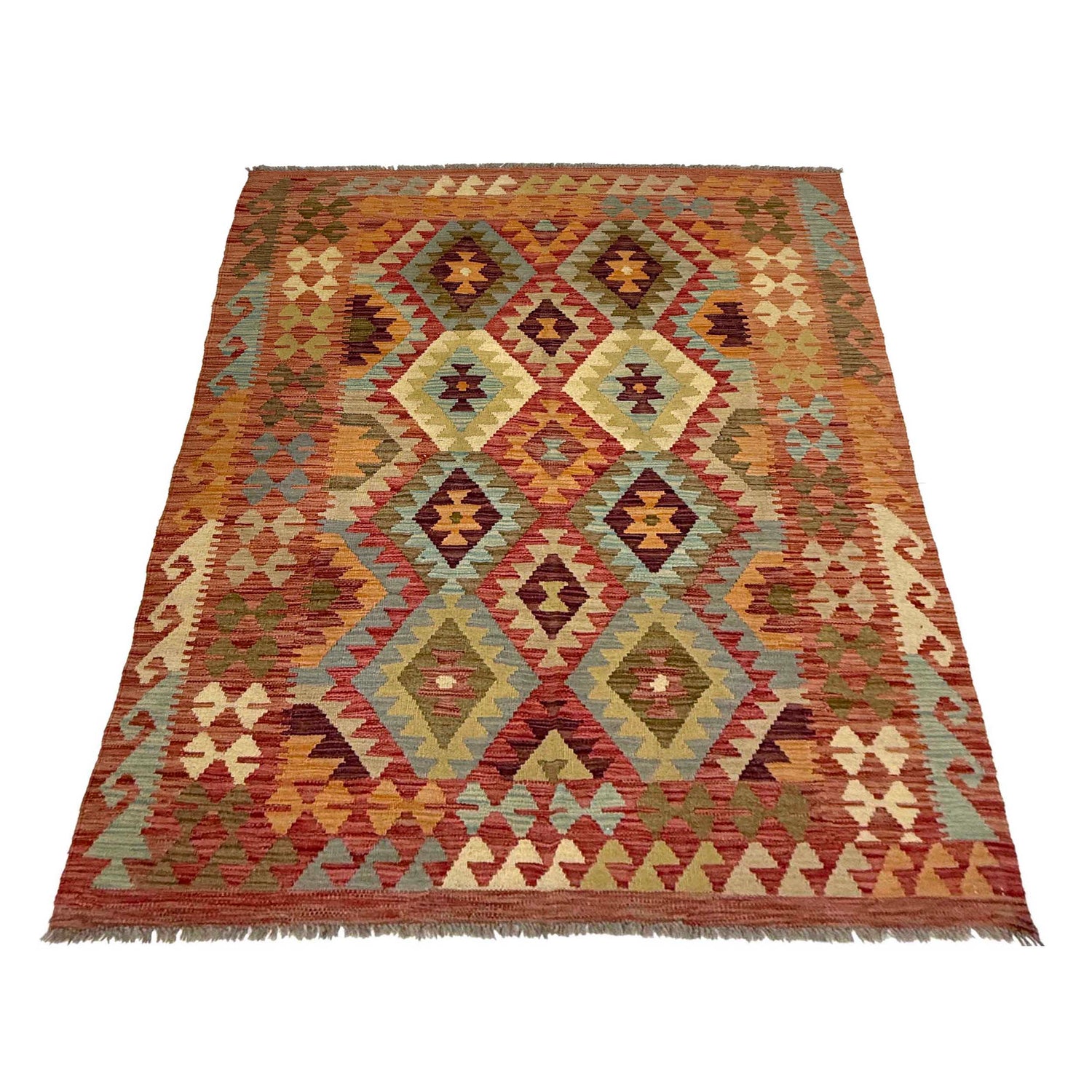 Small Size Chobi Kilim 4' 5" x 6' 4" ft / 135 x 194 cm - No. R38822