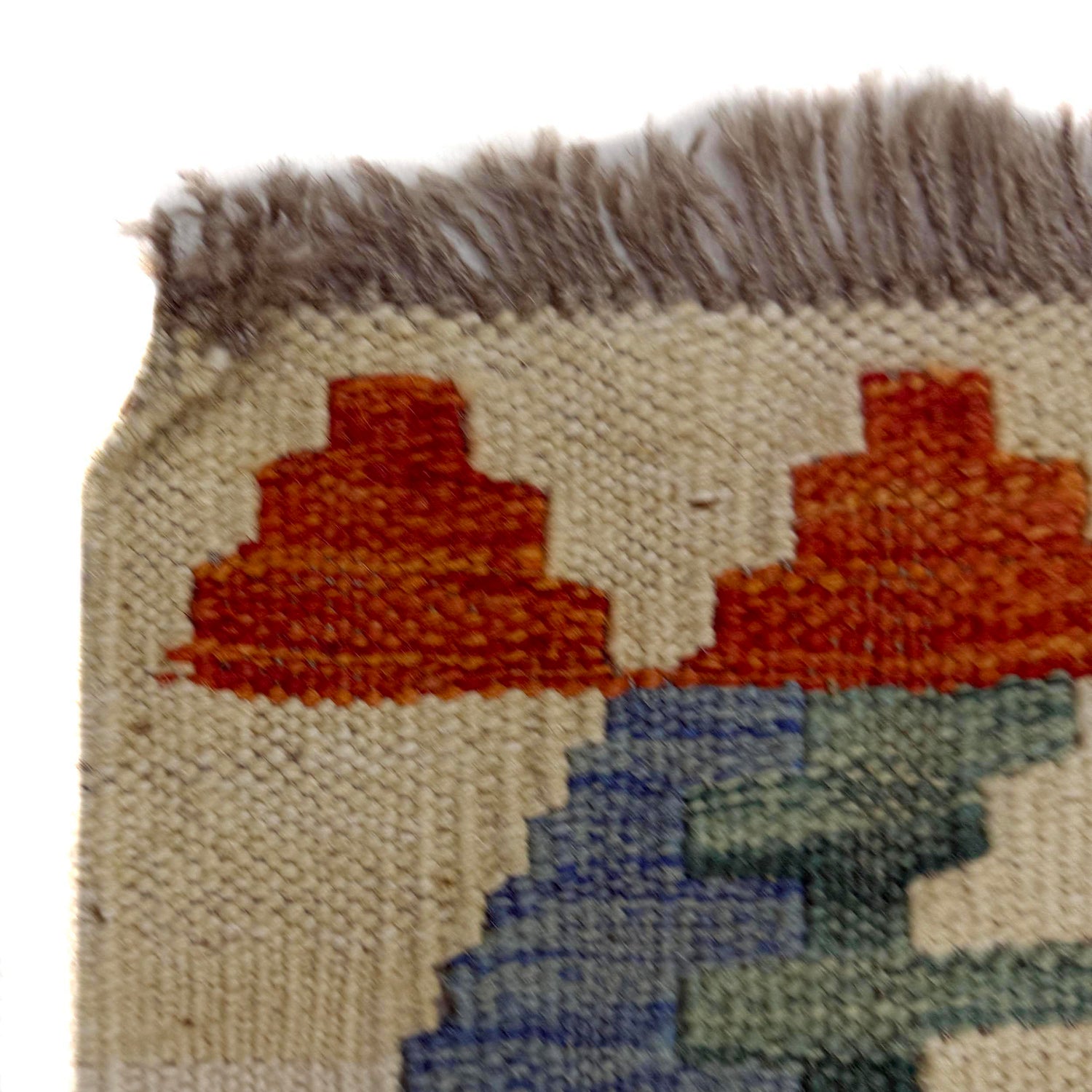 Handmade Turkish Design Wool Kilim 5' 0" x 6' 4" ft / 152 x 194 cm - No. R38941