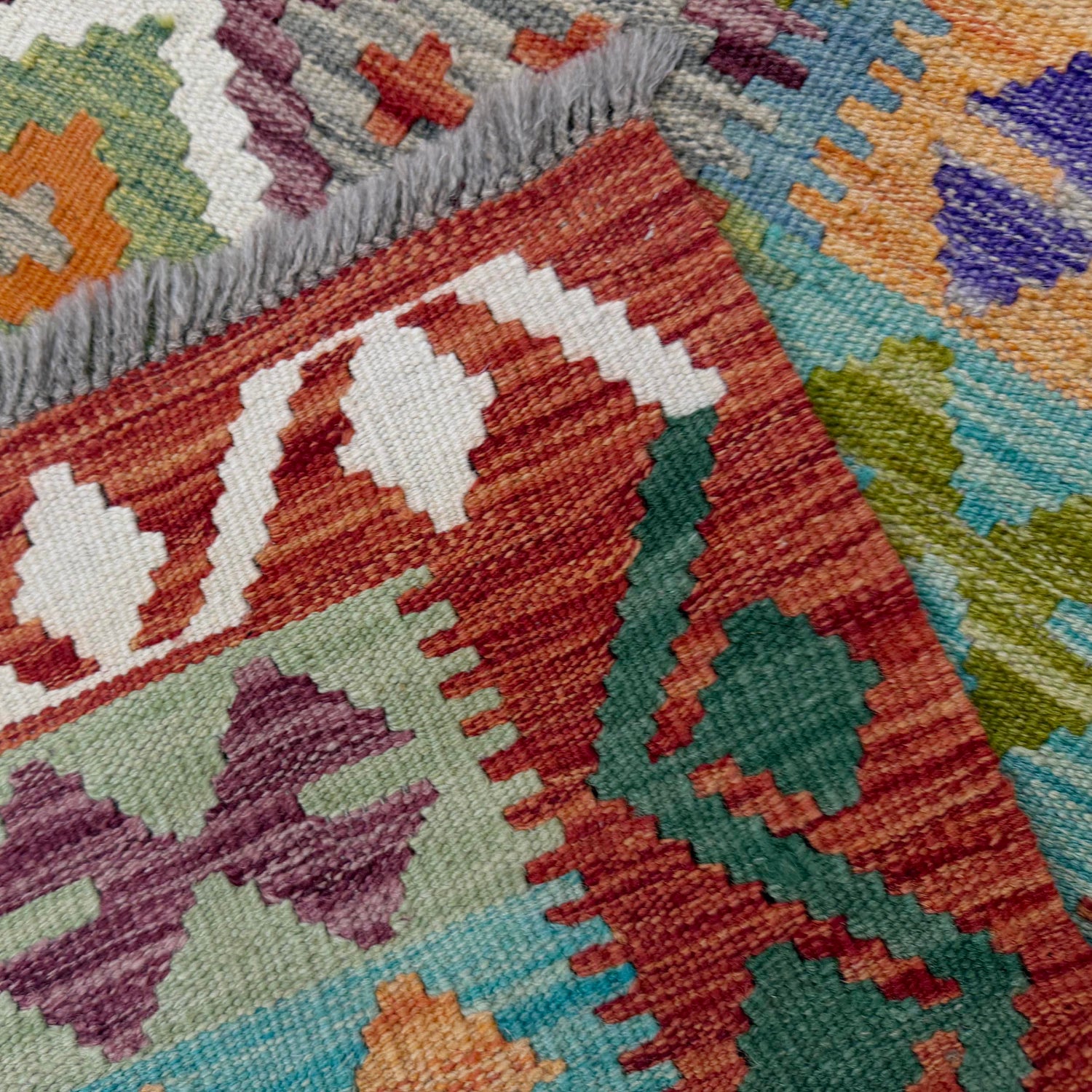 Hand Knotted Flatweave Kilim 5' 1" x 6' 4" ft / 155 x 194 cm - No. R38947
