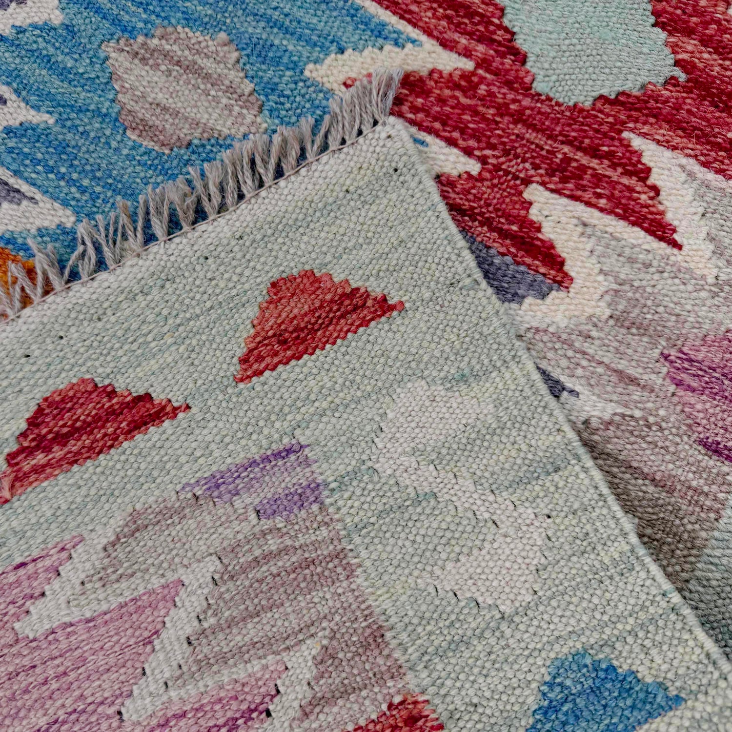 Handmade Turkish Design Wool Kilim 2' 6" x 4' 1" ft / 75 x 124 cm - No. R38948
