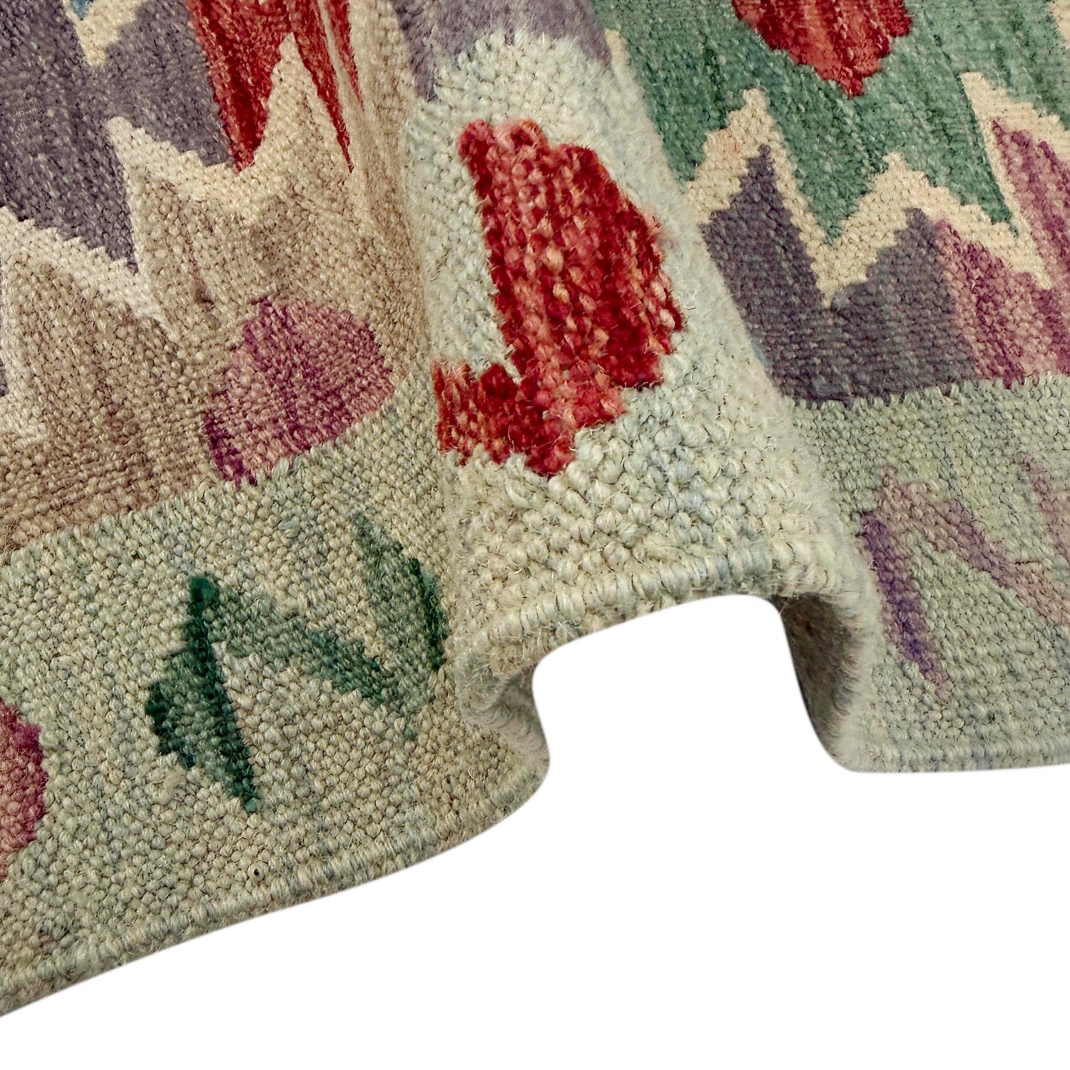 Handmade Turkish Design Wool Kilim 2' 6" x 4' 1" ft / 75 x 124 cm - No. R38948