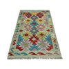 Multi Color ful Flat-Weave Wool Kilim 2' 6" x 4' 0" ft / 77 x 121 cm - No. R38954