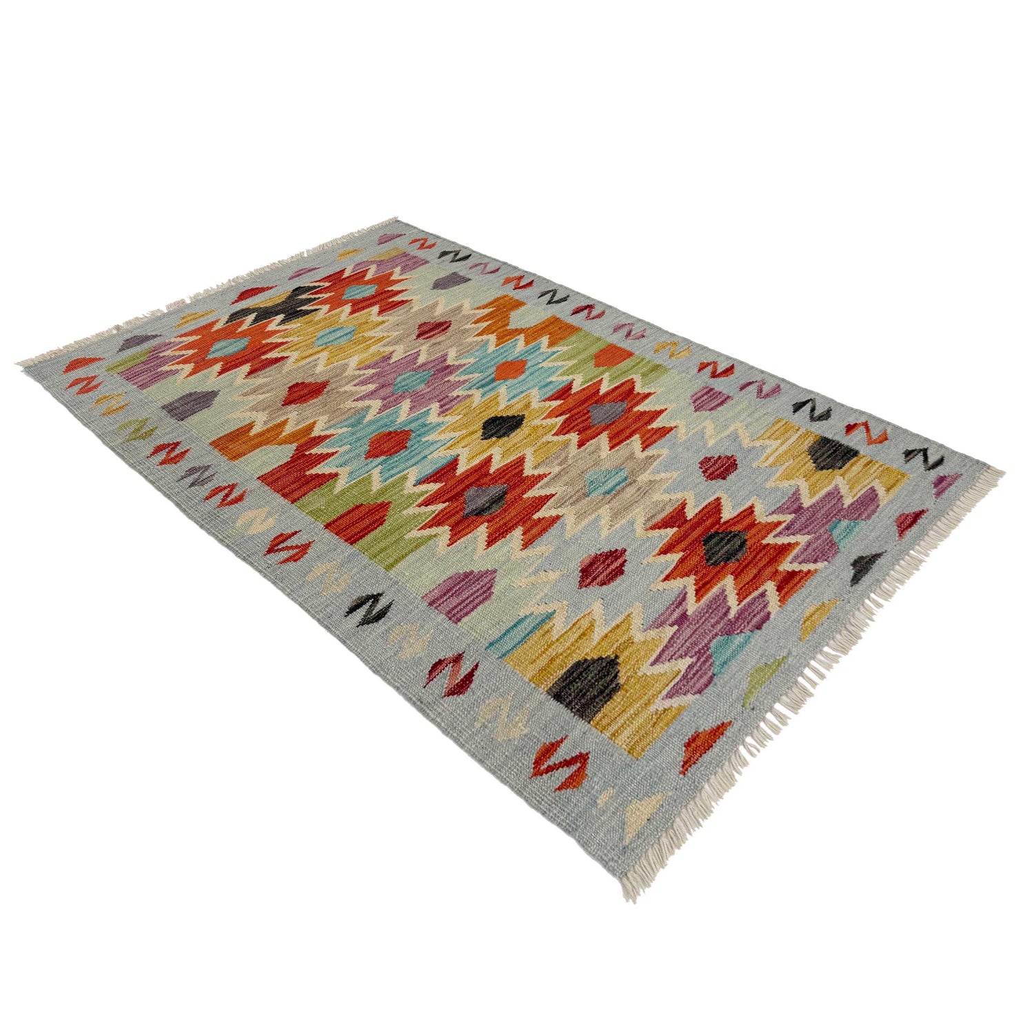 Handmade Vegetable Kilim 2' 6" x 4' 1" ft / 77 x 124 cm - No. R38955