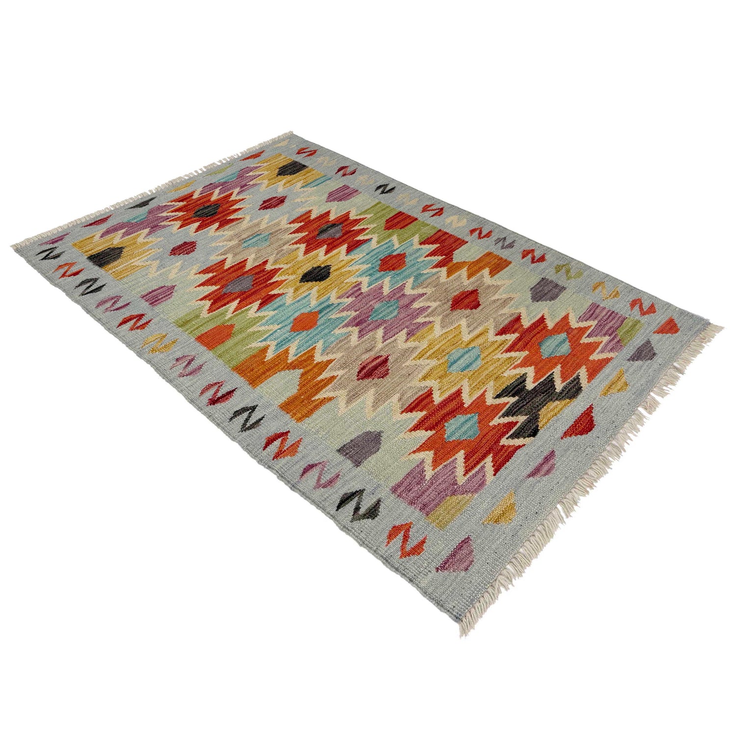 Handmade Vegetable Kilim 2' 6" x 4' 1" ft / 77 x 124 cm - No. R38955