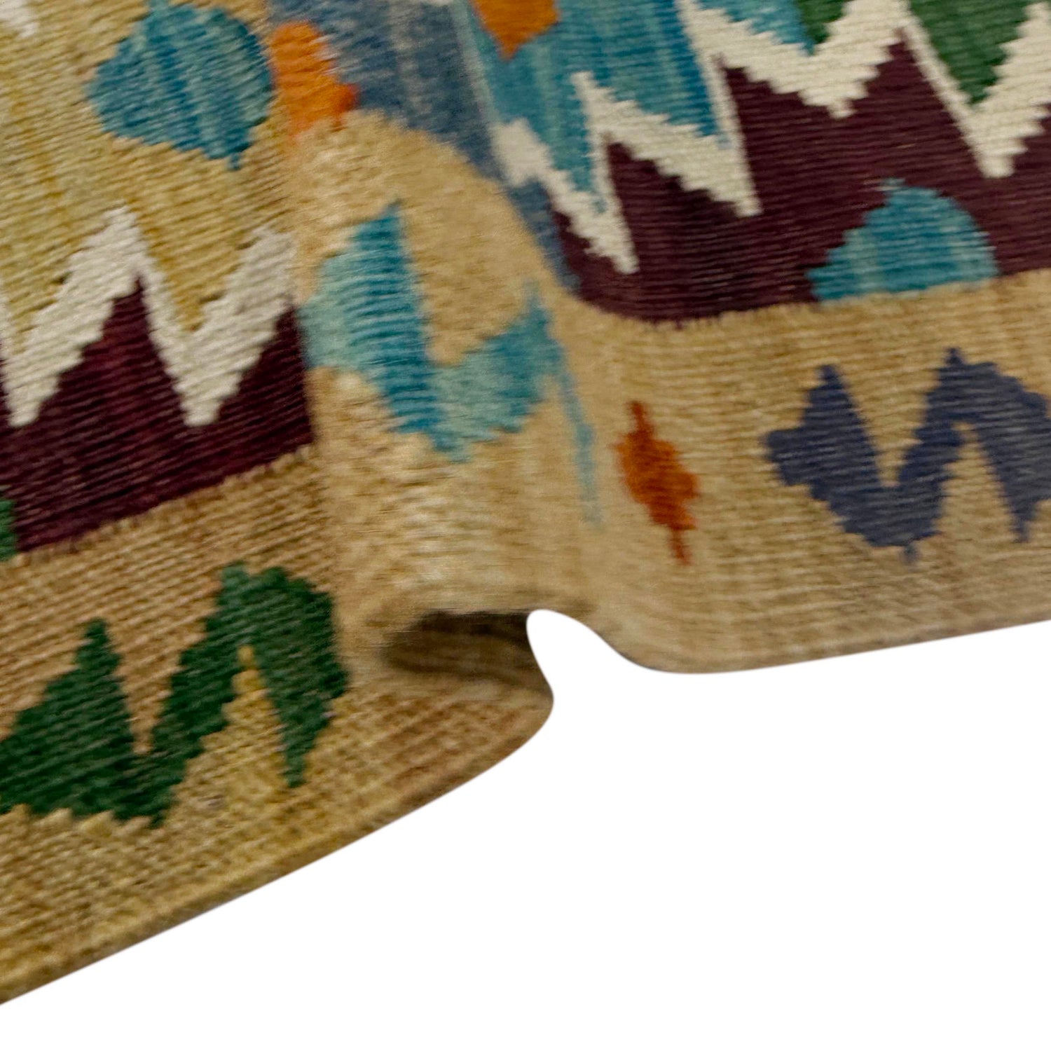 Hand Knotted Afghan Style Kilim 2' 6" x 4' 2" ft / 77 x 126 cm - No. R38957