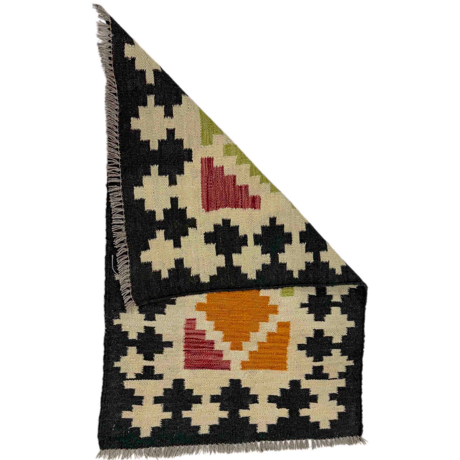 Handmade Afghan Vegetable Kilim 2' 0" x 3' 1" ft / 60 x 93 cm - No. R38974