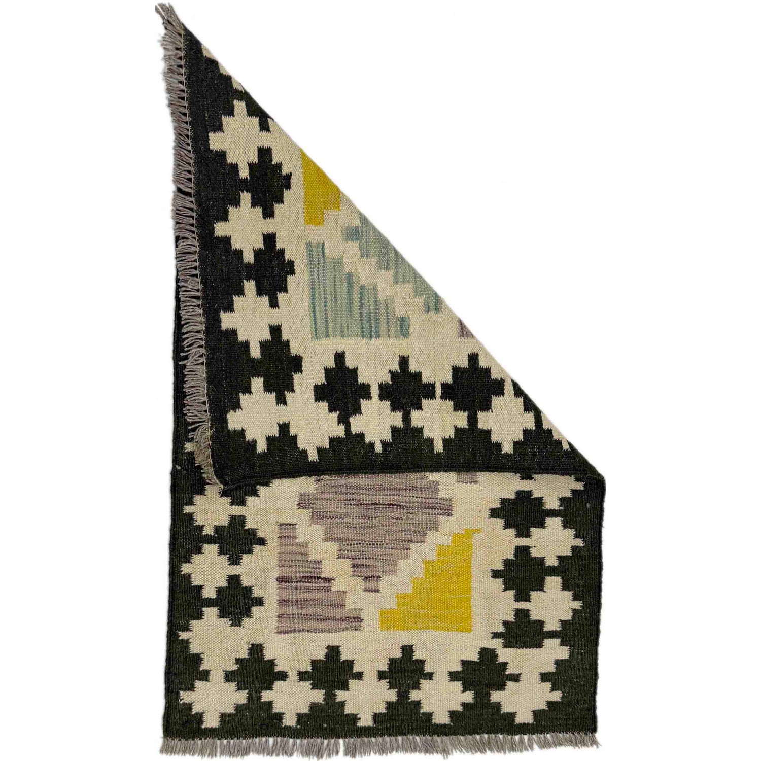 Hand Made Afghan Kilim 2' 0" x 3' 2" ft / 62 x 97 cm - No. R38975