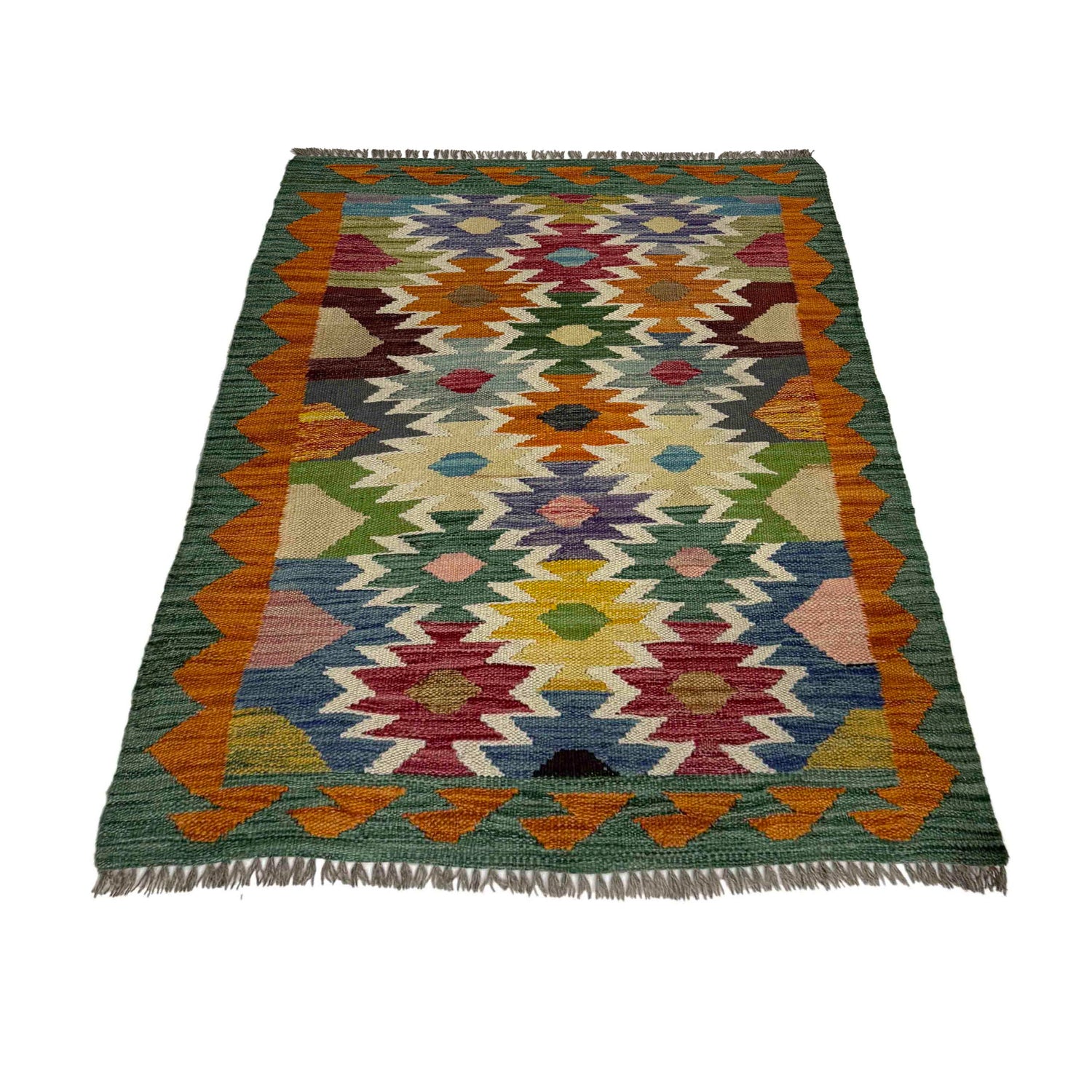 Hand Knotted Flatweave Kilim 2' 9" x 3' 7" ft / 83 x 110 cm - No. R38976